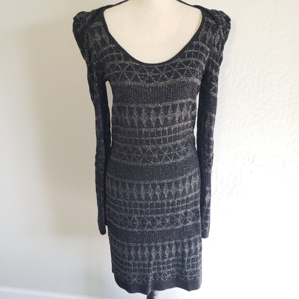 French Connection l Metallic Knit Bodycon Dress 10